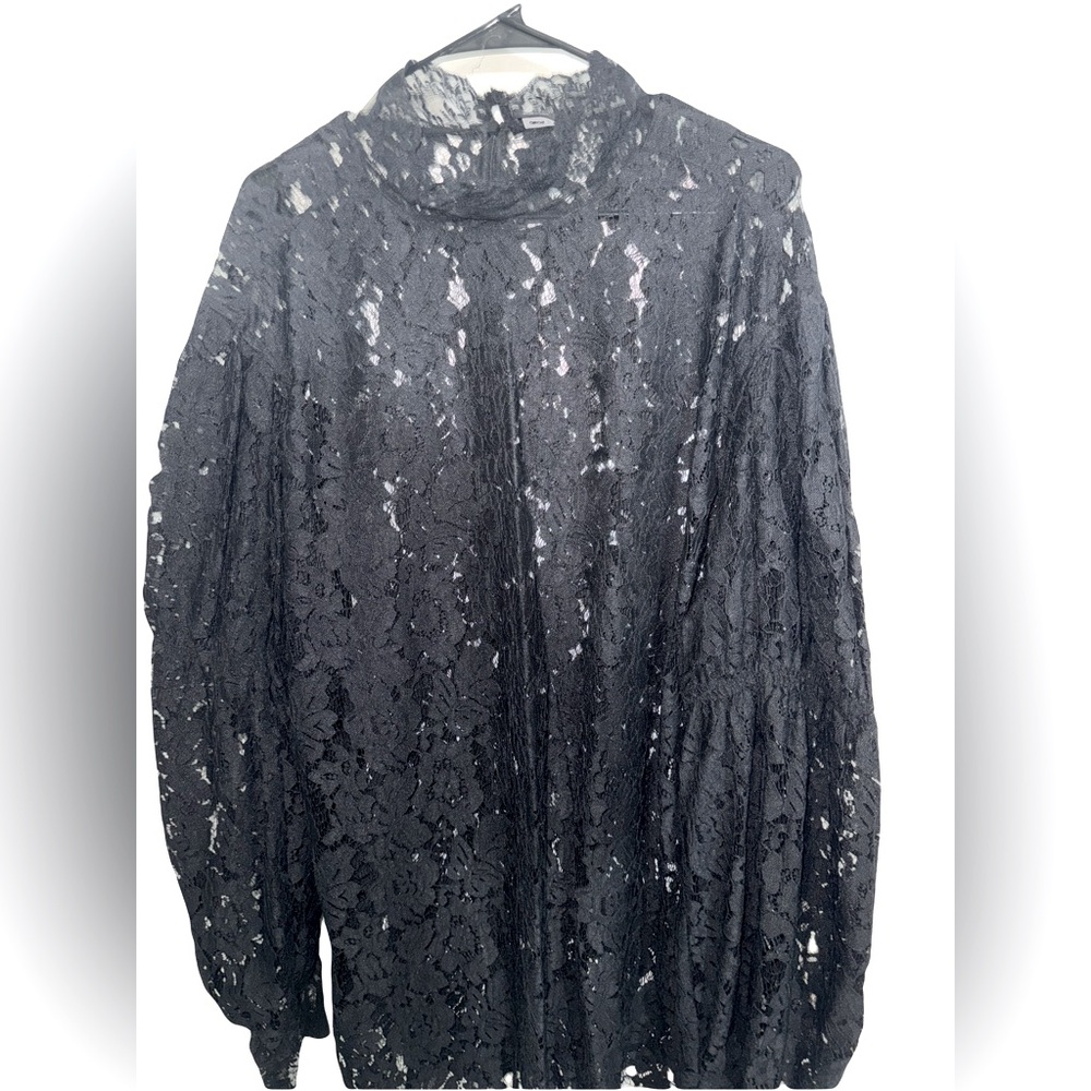 ASOS men’s black lace blouson shirt